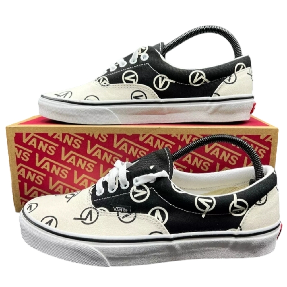NEW Vans Circle V Era Mens Womens‎ 10.5 Sneakers VN0A4BV417H Black/Marshmallow